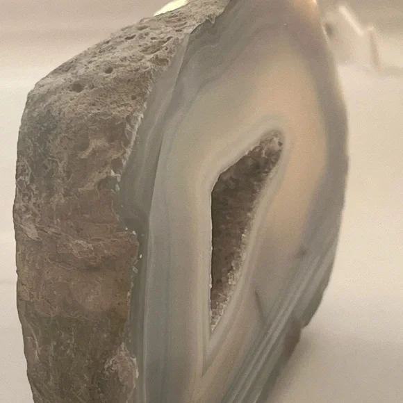 Natural Banded Agate Geode Slice - Picture 3 of 15